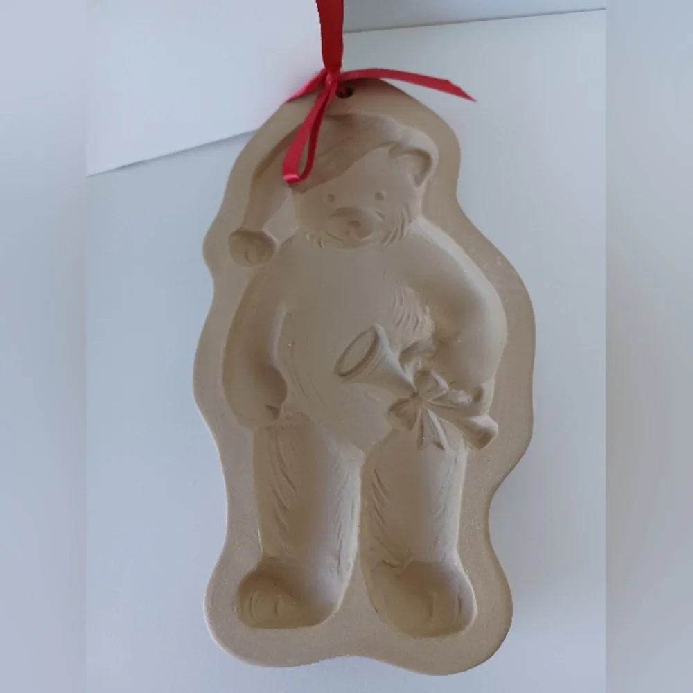 Vintage 1990 Hill Design Brown Bag Cookie Art Teddy Bear‎ Cookir Cut-Out